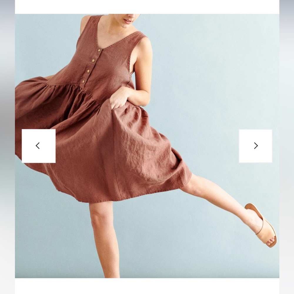 Not Perfect Linen Volume Dress